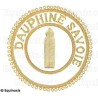 Badge / Macaron GLNF – Grande tenue provinciale – Deuxième Grand Surveillant – Dauphiné Savoie – Brodé main